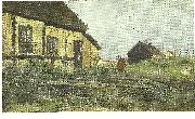 Frits Thaulow fisk soren thys hus oil painting on canvas